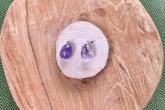 Amethist hanger zilveren oogje