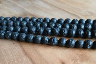 Lavasteen kralen 6 mm